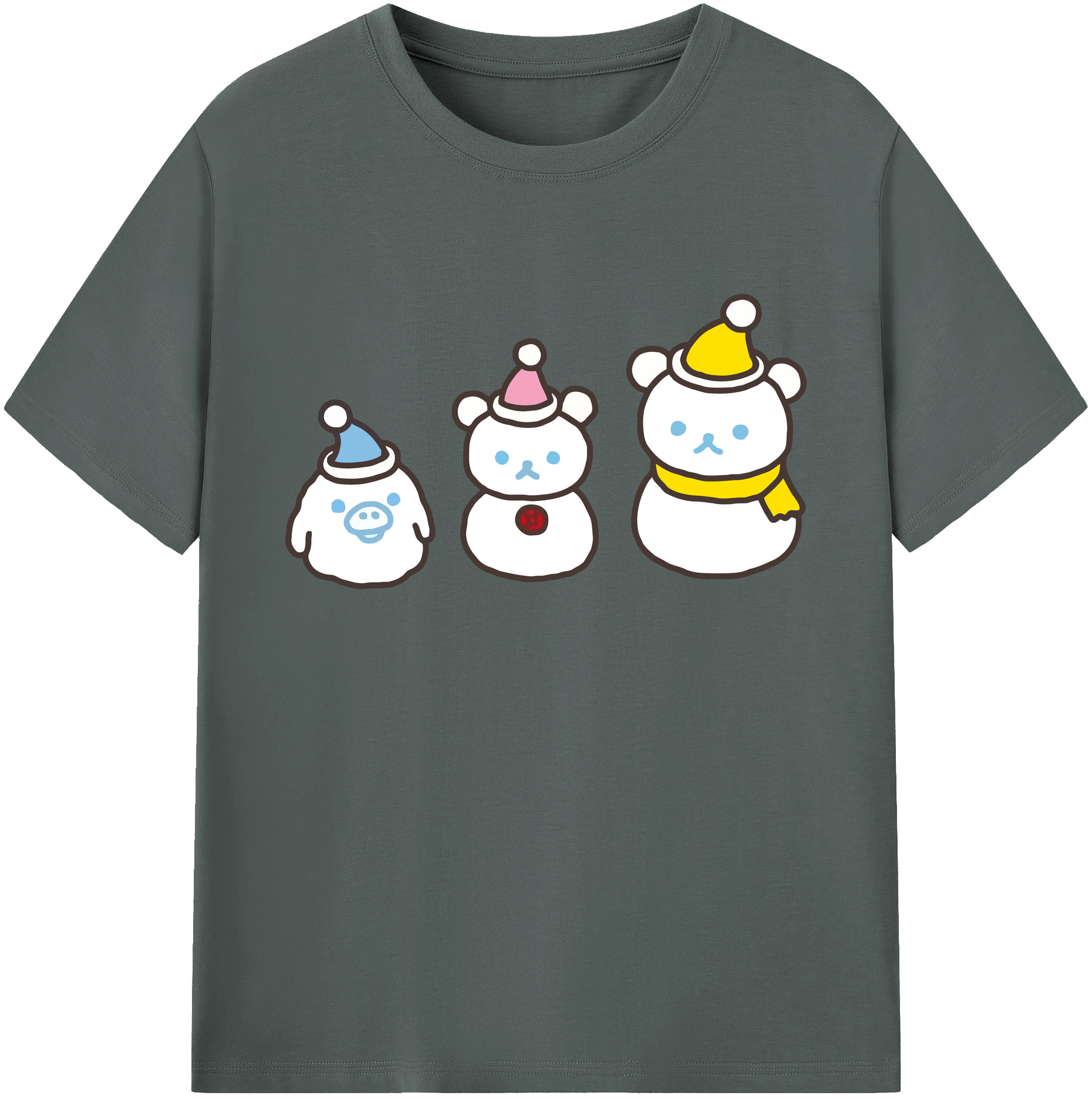 （画像用） リラックマ リラックマ キイロイトリ Rilakkuma Korilakkuma Kiiroitori 綿100％ メンズ半袖Tシャツ｜肌触りやわらか＆通気性